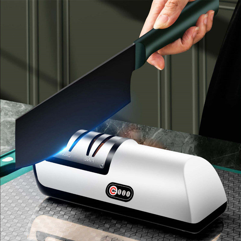 USB Rechargeable Electric Knife Sharpener Automatic Adjustable Kitchen Tool For Fast Sharpening Knives Scissors And Grinders Gadgets - BuzzMart
