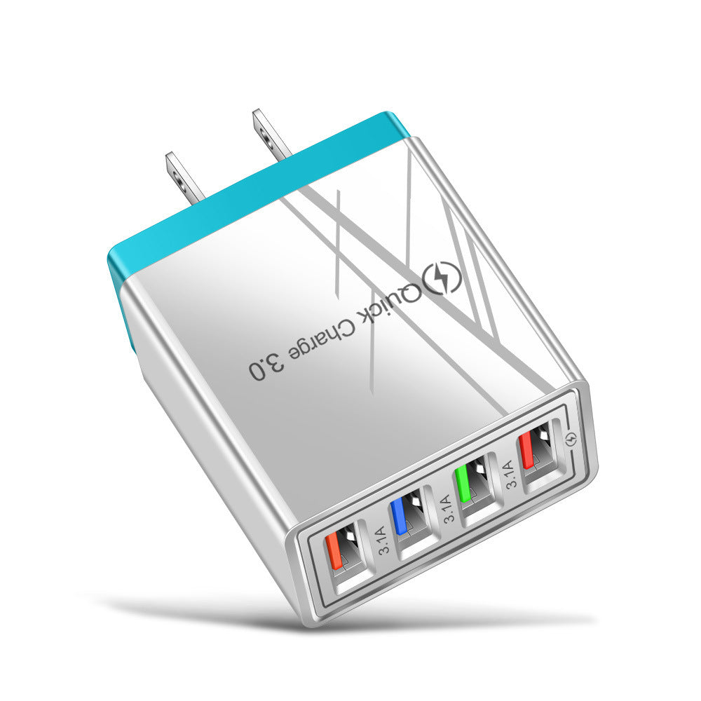 USB Charger Quick Charge 3.0 4 Phone Adapter For Tablet Portable Wall Mobile Charger Fast Charger - BuzzMart