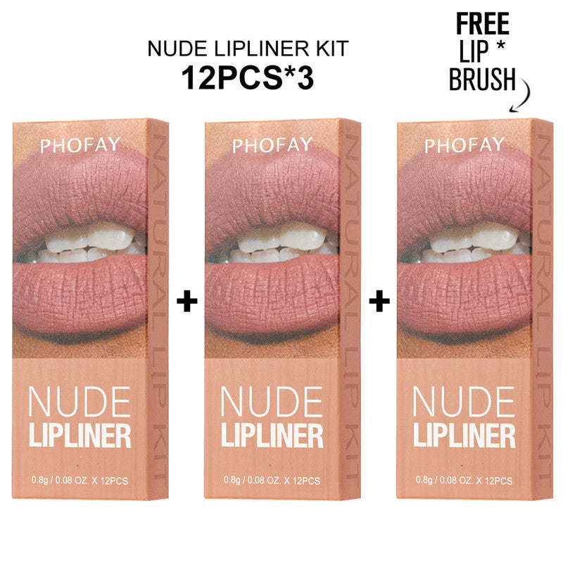 PHOFAY Nude Lipliner Kit - BuzzMart