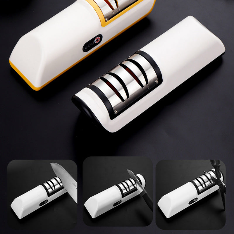 USB Rechargeable Electric Knife Sharpener Automatic Adjustable Kitchen Tool For Fast Sharpening Knives Scissors And Grinders Gadgets - BuzzMart