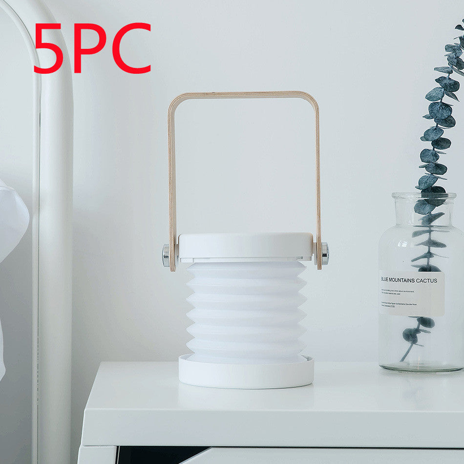 Foldable Touch Dimmable Reading LED Night Light Portable Lantern Lamp USB Rechargeable For Home Decor - BuzzMart