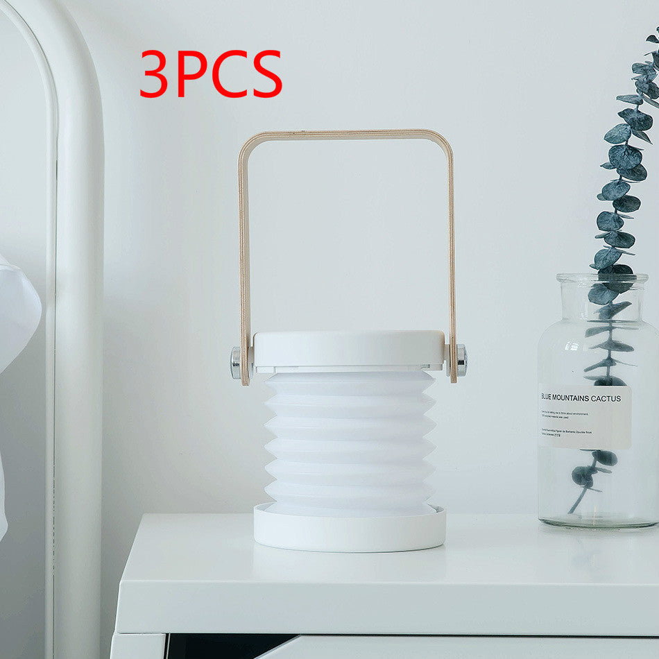 Foldable Touch Dimmable Reading LED Night Light Portable Lantern Lamp USB Rechargeable For Home Decor - BuzzMart