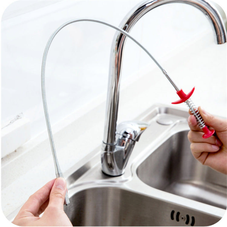60CM Sewer Dredger Spring Pipe Dredging Tool Household Hair Cleaner Drain Clog Remover Cleaning Tools Household For Kitchen Sink Kitchen Gadgets - BuzzMart