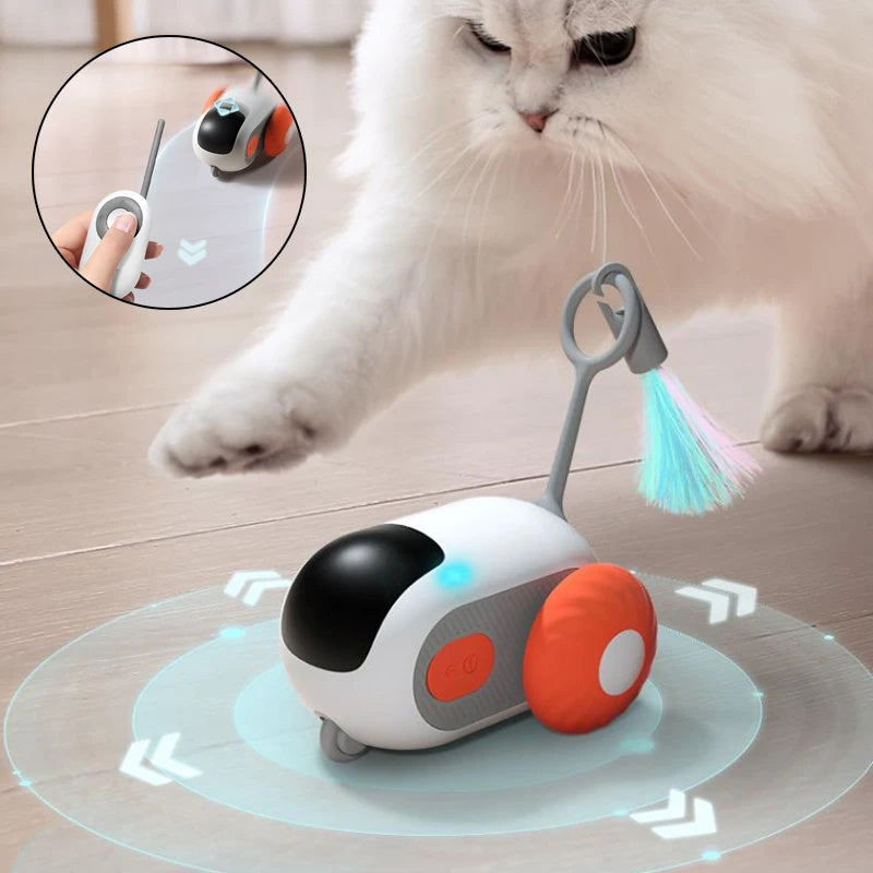 Remote Control Interactive Cat Car Toy USB Charging Chasing Automatic Self-moving Remote Smart Control Car Interactive Cat Toy Pet Products - BuzzMart
