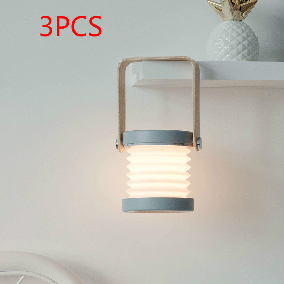 Foldable Touch Dimmable Reading LED Night Light Portable Lantern Lamp USB Rechargeable For Home Decor - BuzzMart