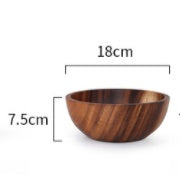 Kitchen Natural Wooden Bowl Household Fruit Bowl Salad Bowl For Home Restaurant Food Container Wooden Utensils Note The Size Hot - BuzzMart