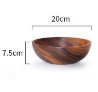 Kitchen Natural Wooden Bowl Household Fruit Bowl Salad Bowl For Home Restaurant Food Container Wooden Utensils Note The Size Hot - BuzzMart