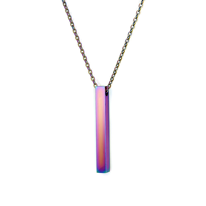 Unisex Geometric Chain Necklace – Minimal Steel Gift Jewellery - BuzzMart