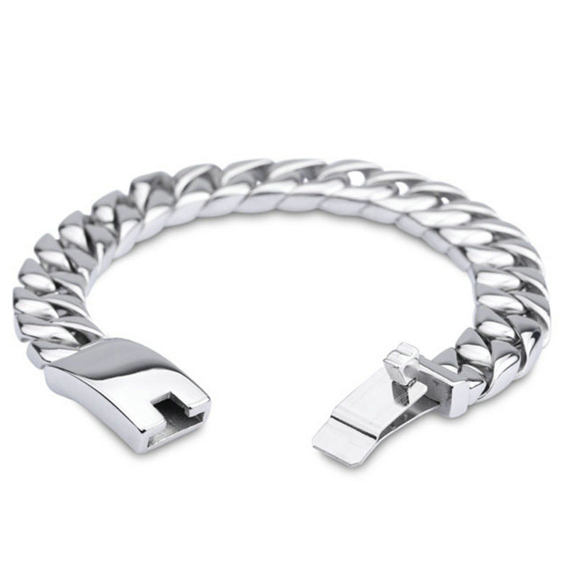 Bold Gold Chain Bracelet β Titanium Steel Korean Street Style - BuzzMart