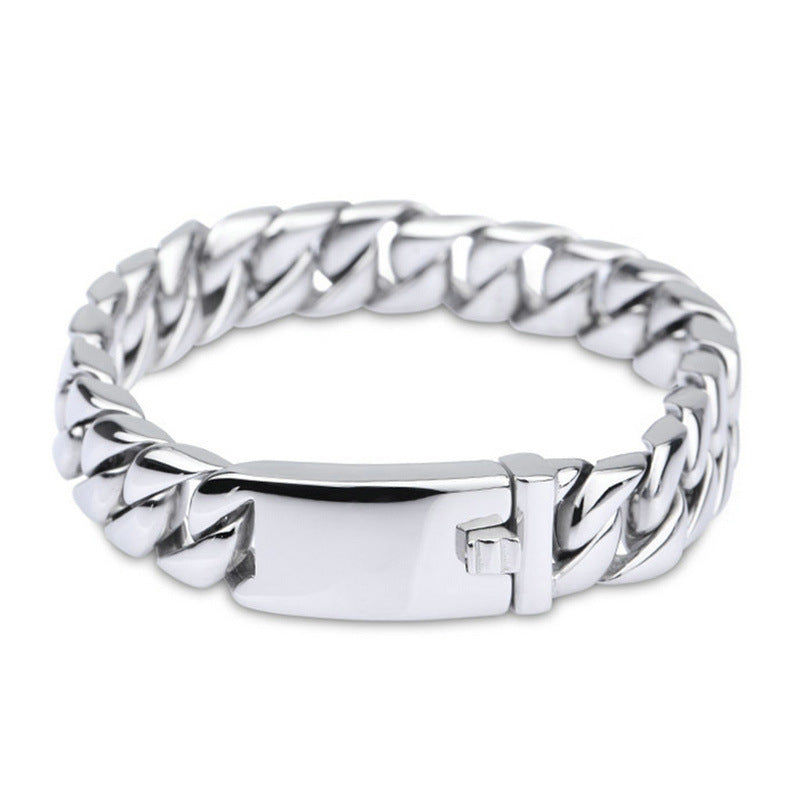Bold Gold Chain Bracelet β Titanium Steel Korean Street Style - BuzzMart