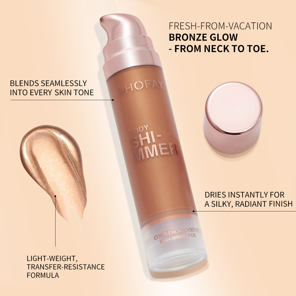 PHOFAY Body Shimmer Oil - BuzzMart