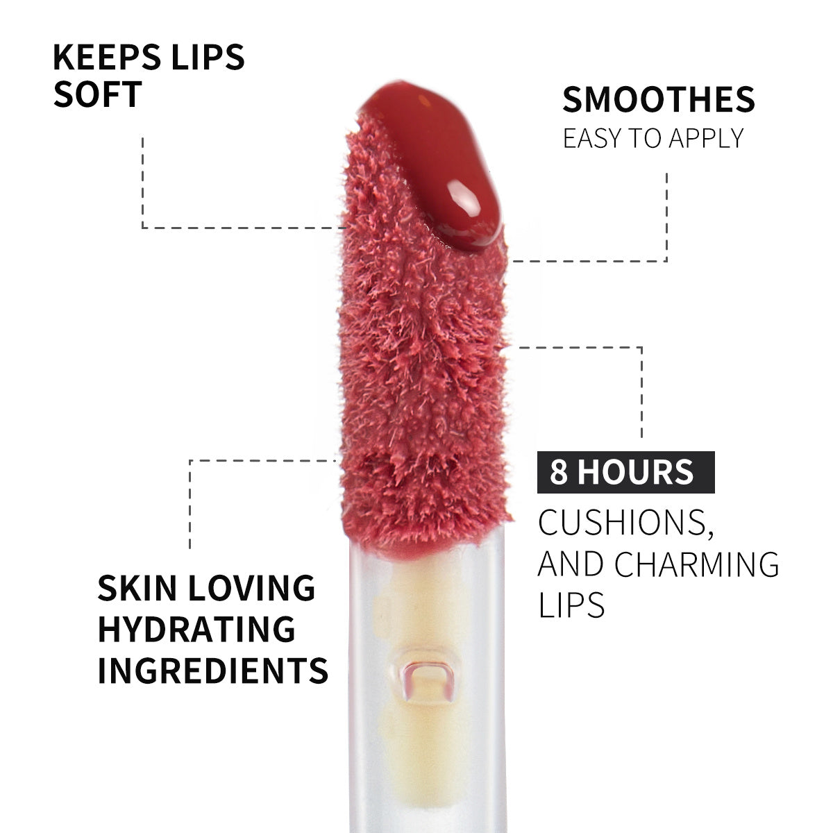 PHOFAY Rose Blooming Hydrating Lip Gloss - BuzzMart