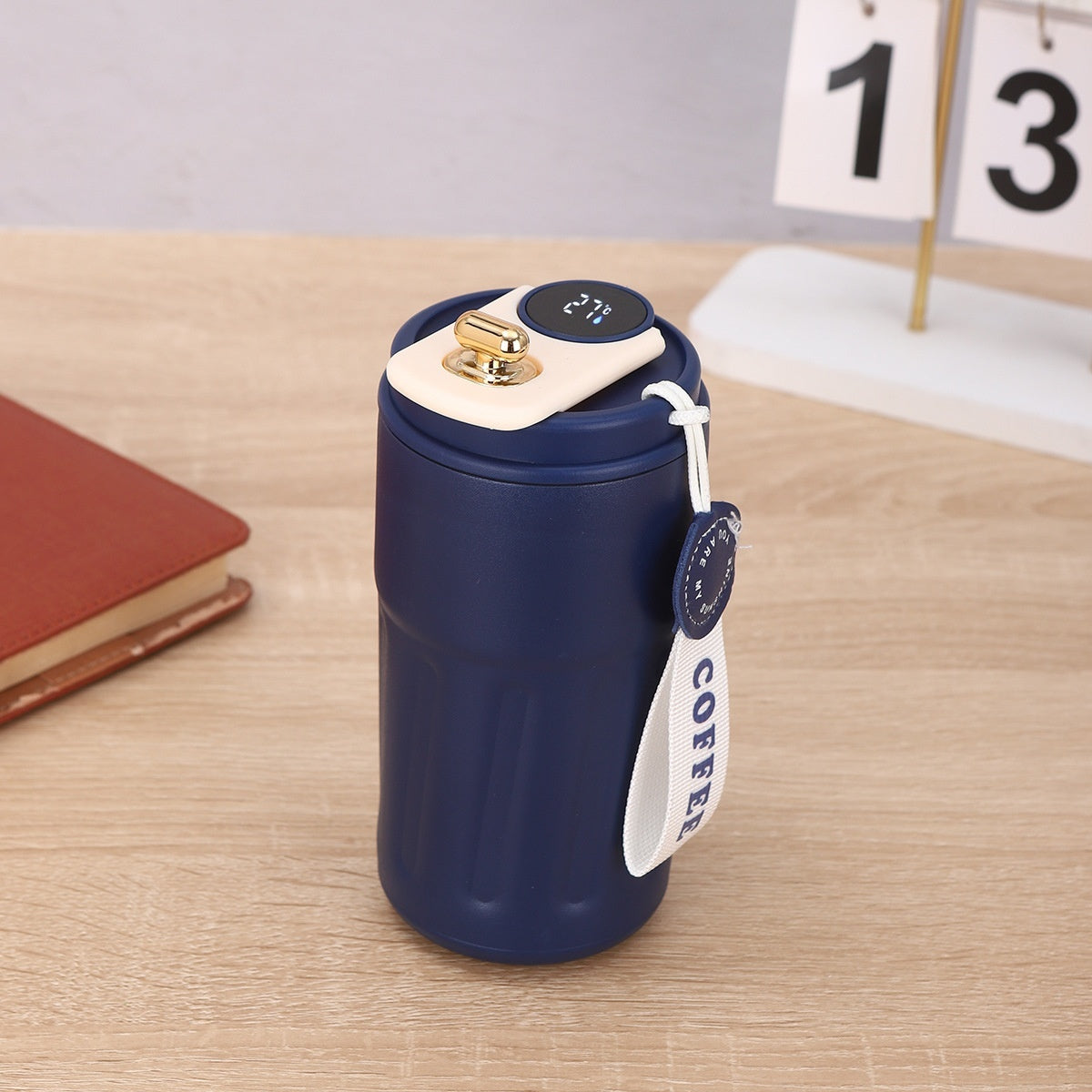 Smart Digital Thermal Bottle Portable Coffee Mug Stainless Steel Water Bottle In-Car Insulated Cup Keep Cold Vacuum Flasks 450ml - BuzzMart