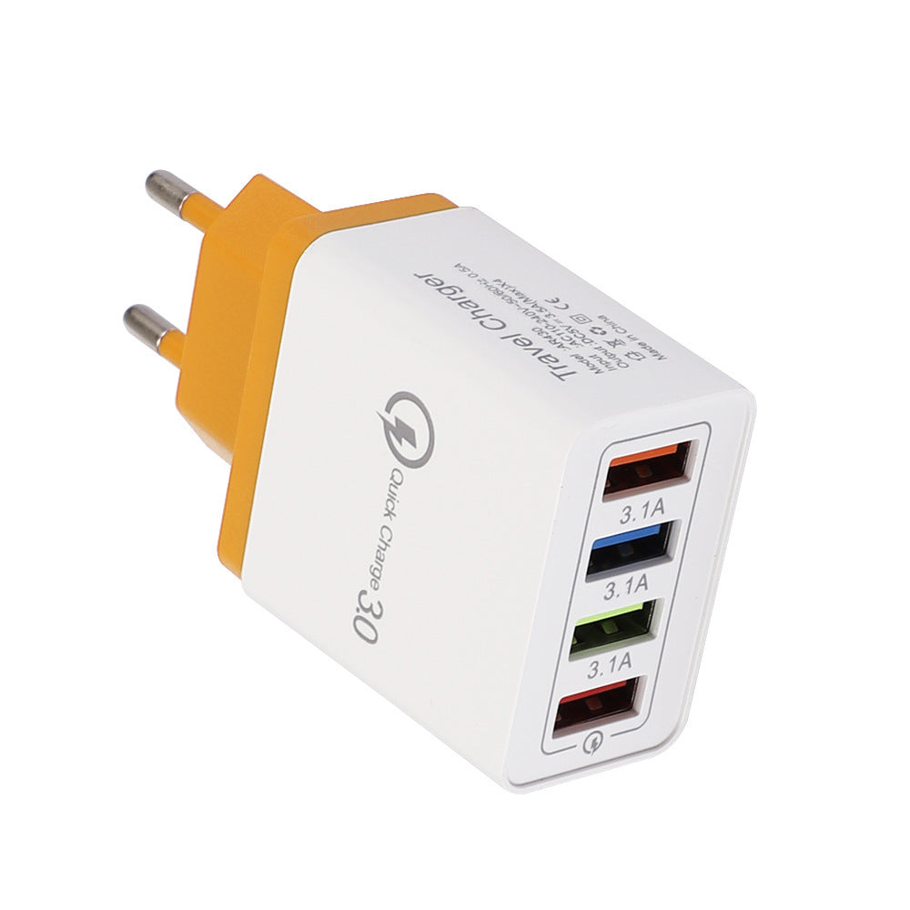 USB Charger Quick Charge 3.0 4 Phone Adapter For Tablet Portable Wall Mobile Charger Fast Charger - BuzzMart