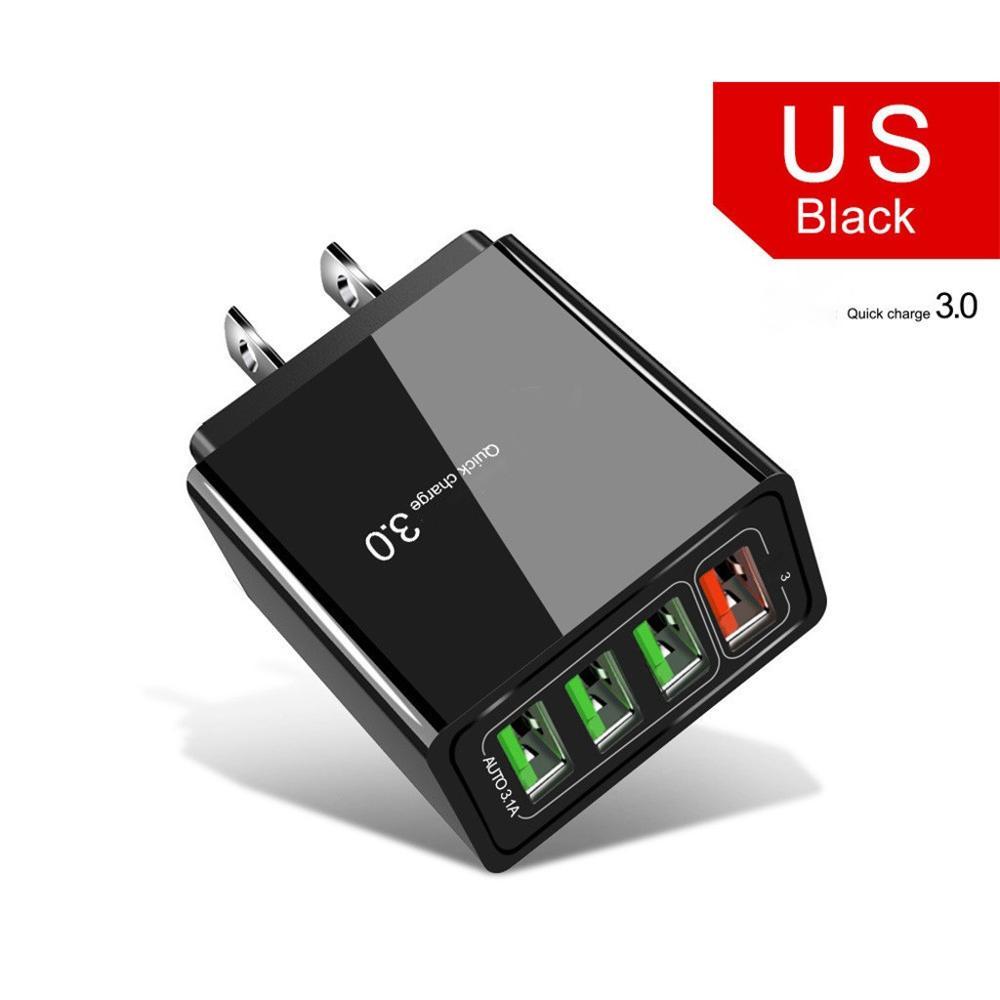 Illuminated 4USB Mobile Phone Charger 3A Charging Head - BuzzMart