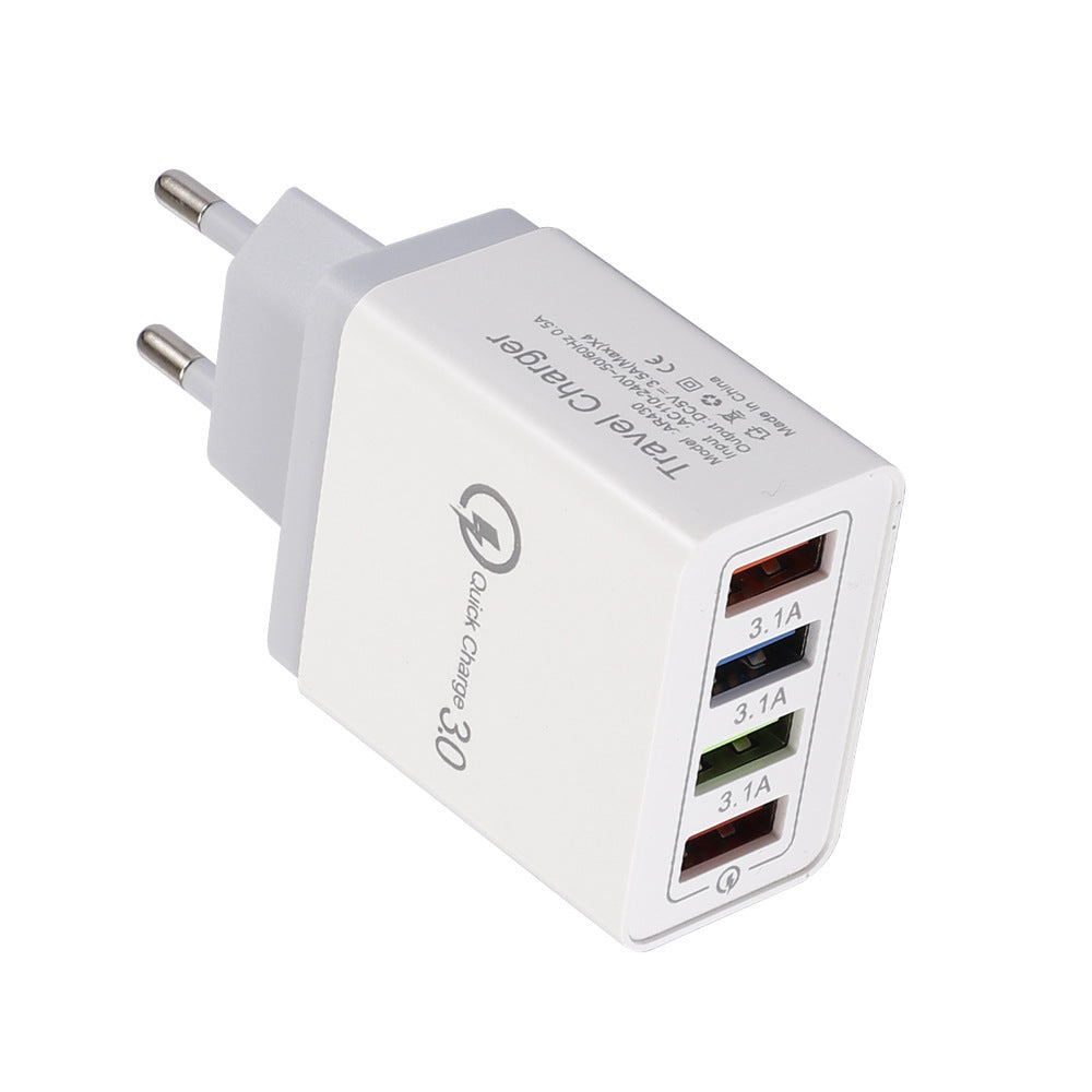 USB Charger Quick Charge 3.0 4 Phone Adapter For Tablet Portable Wall Mobile Charger Fast Charger - BuzzMart
