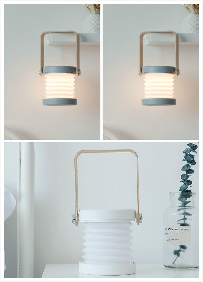 Foldable Touch Dimmable Reading LED Night Light Portable Lantern Lamp USB Rechargeable For Home Decor - BuzzMart