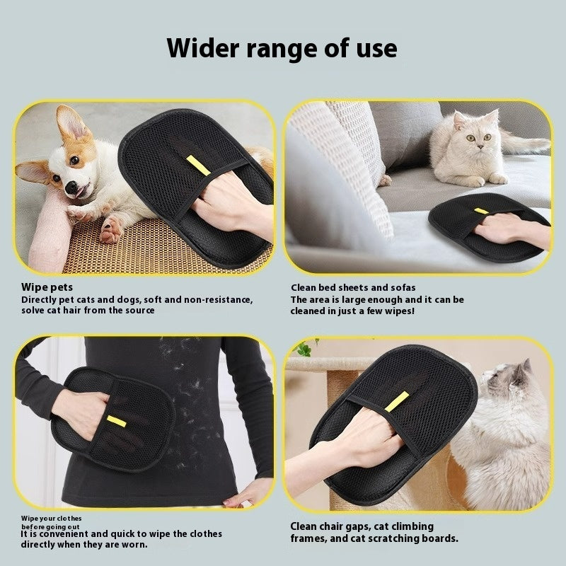 Pet Hair Remover Mitt Pet Hair Remover Gloves Deshedding Brush Glove For Dog Cat Rabbit With Long Short Curly Hair - BuzzMart