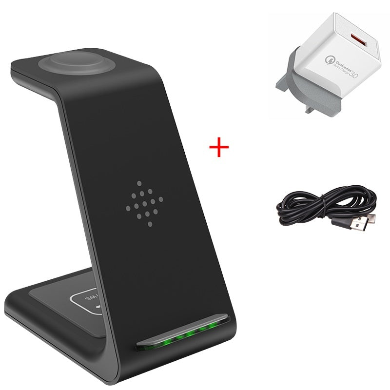 3 In 1 Fast Charging Station Wireless Charger Stand Wireless Quick Charge Dock For Phone Holder - BuzzMart