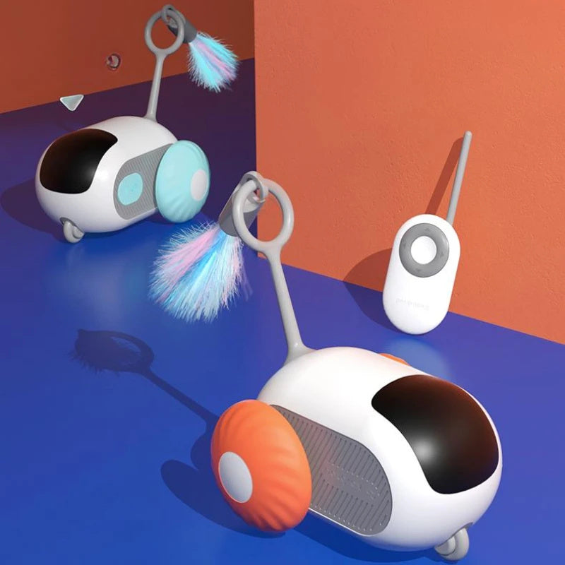 Remote Control Interactive Cat Car Toy USB Charging Chasing Automatic Self-moving Remote Smart Control Car Interactive Cat Toy Pet Products - BuzzMart