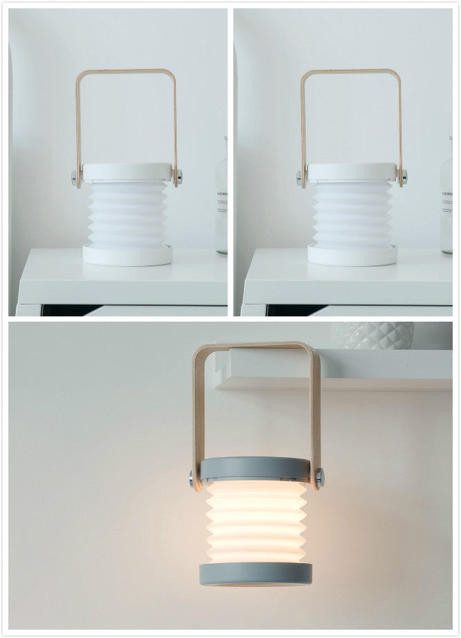 Foldable Touch Dimmable Reading LED Night Light Portable Lantern Lamp USB Rechargeable For Home Decor - BuzzMart