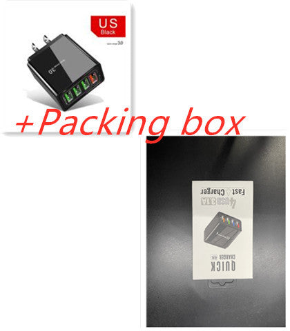 Illuminated 4USB Mobile Phone Charger 3A Charging Head - BuzzMart