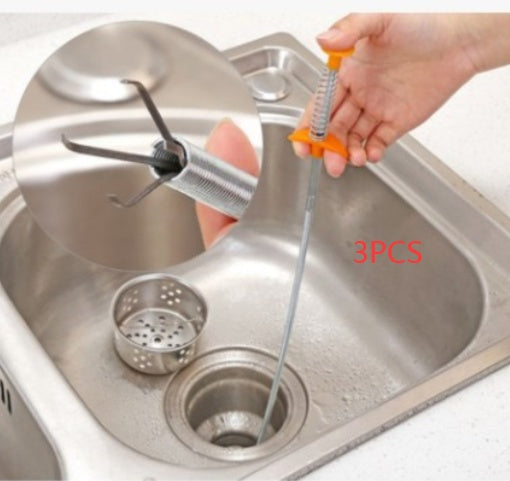 60CM Sewer Dredger Spring Pipe Dredging Tool Household Hair Cleaner Drain Clog Remover Cleaning Tools Household For Kitchen Sink Kitchen Gadgets - BuzzMart