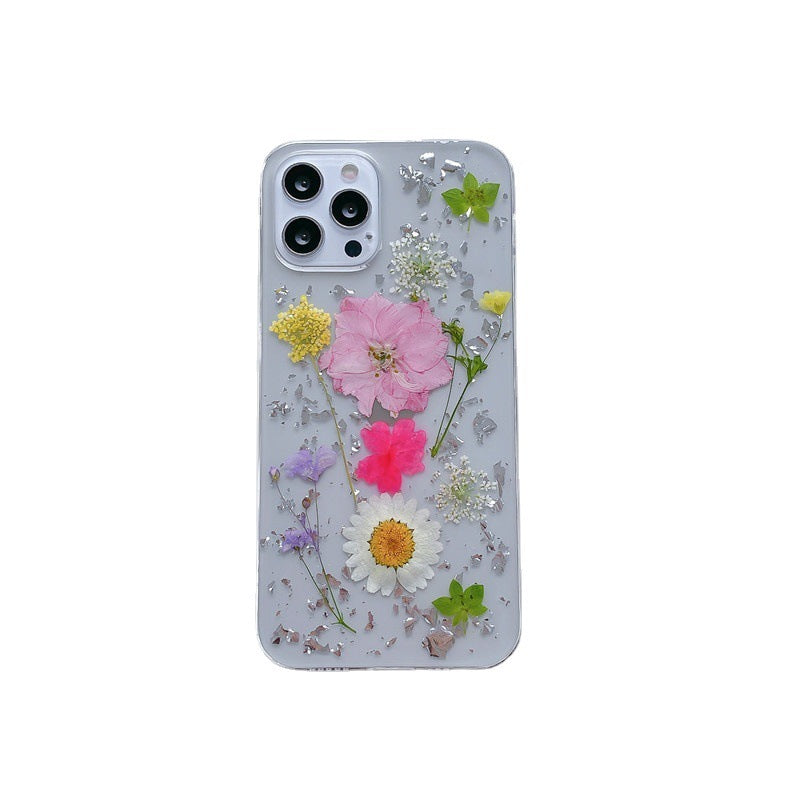 Silver Foil Dried Flowers For Mobile Phone Cases Epoxy Transparent - BuzzMart