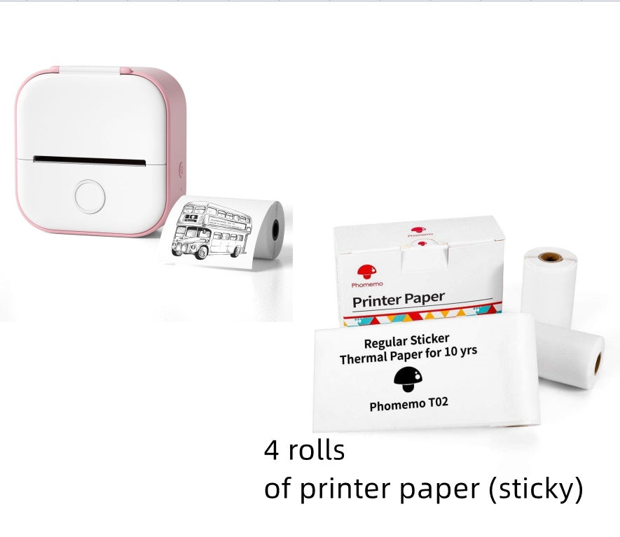 Portable Mini Thermal Label Printer Home Photo Printer Student Wrong Question Printer Bluetooth-compatible Mini Label Printer Price Tag - BuzzMart