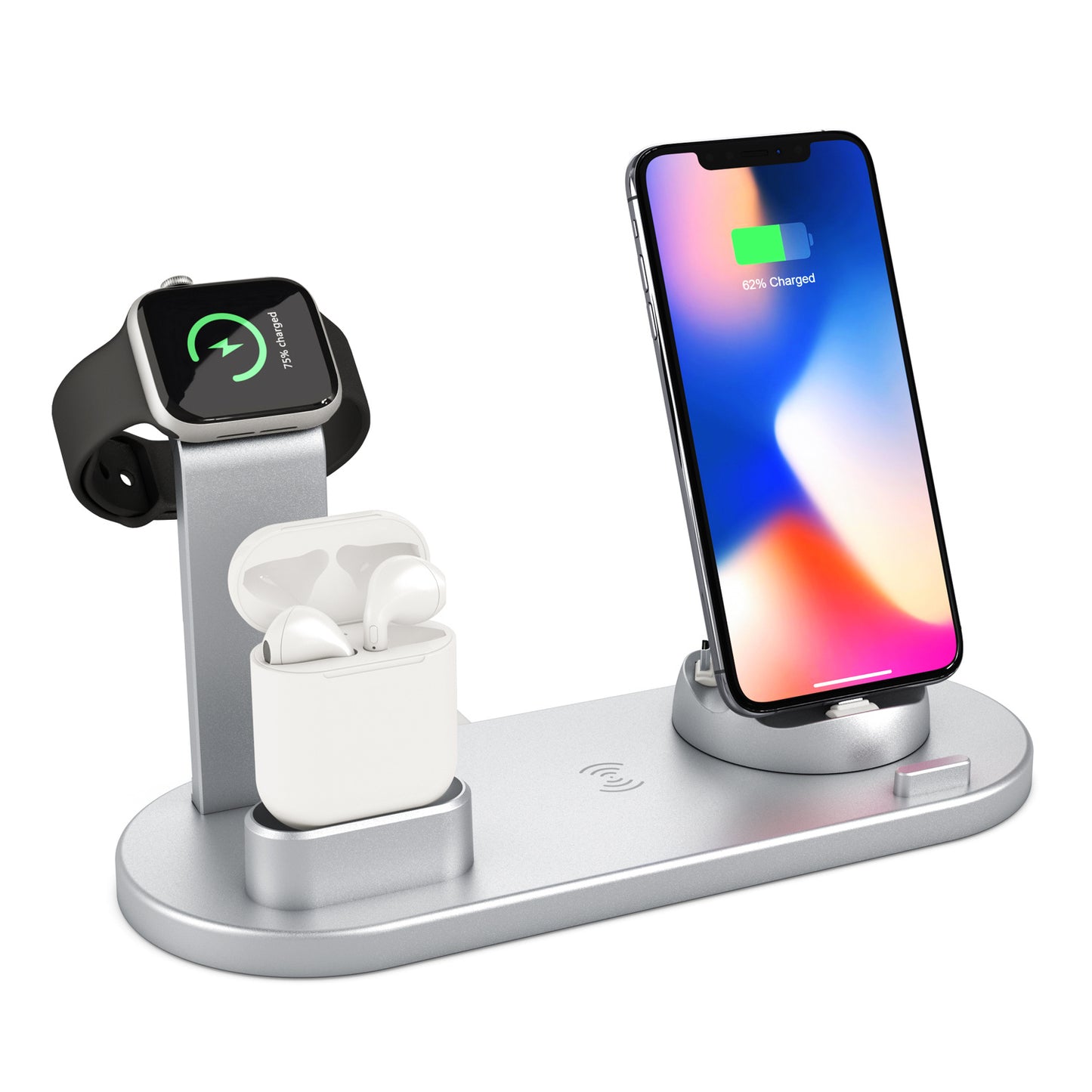 Wireless Charger 4 In 1 Charging Station For AppleIWatch Series 8 7 I-Phone 15 14 13 12 Pro Airpods Pro 3 2 Charging Stand Dock - BuzzMart