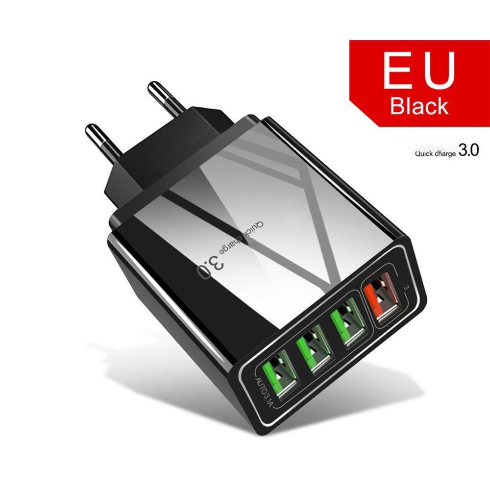 Illuminated 4USB Mobile Phone Charger 3A Charging Head - BuzzMart