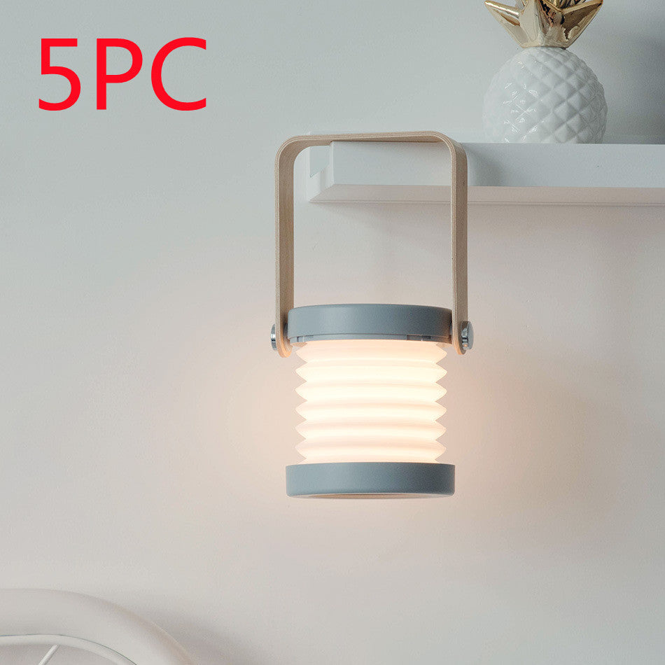 Foldable Touch Dimmable Reading LED Night Light Portable Lantern Lamp USB Rechargeable For Home Decor - BuzzMart