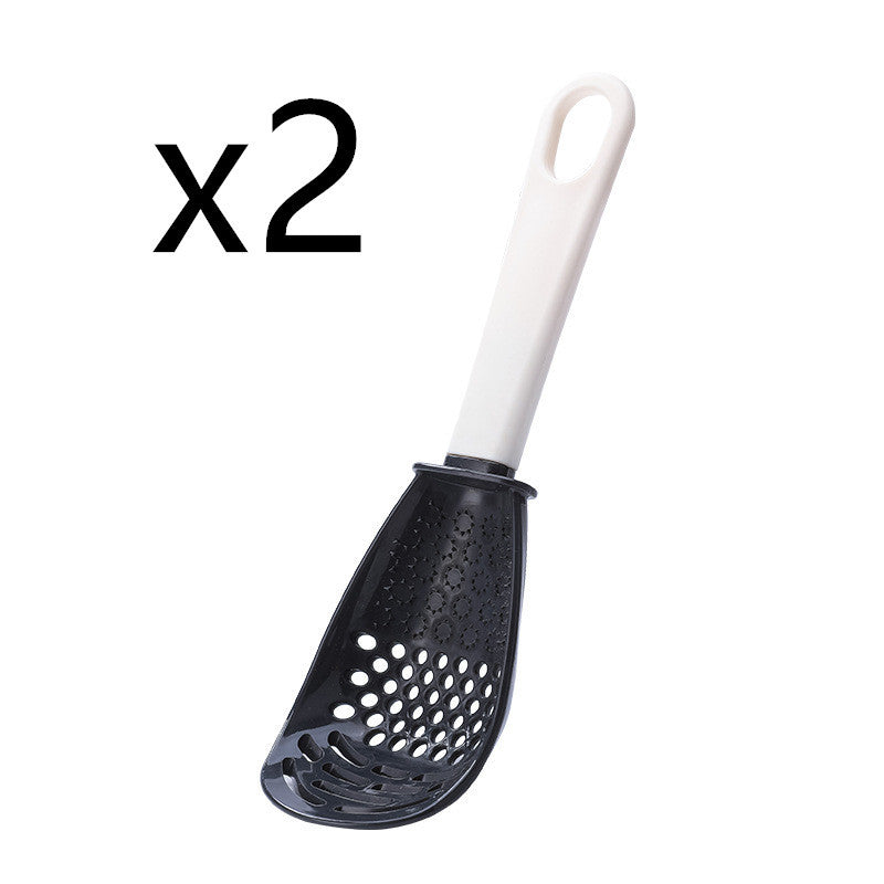 Multifunctional Slotted Spoon Grinding Cooking Spoon Mashed Auxiliary Food Ginger Garlic Spoon Press Potatoe Stir-frying Spatula Kitchen Gadget - BuzzMart