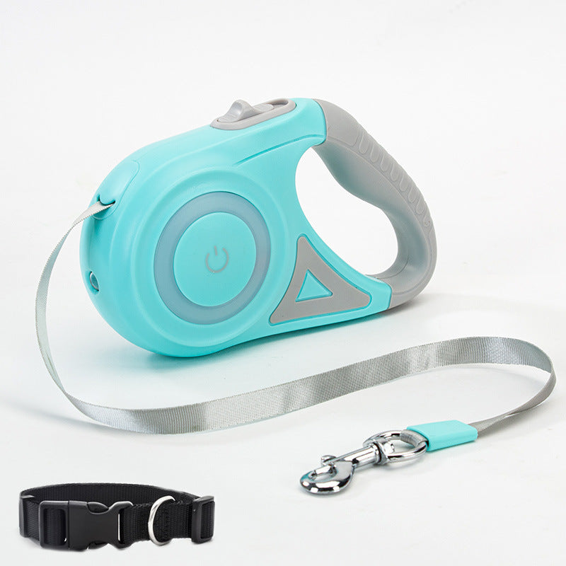 Retractable Dog Leash with Collar – Automatic Pet Traction Rope for Small & Medium Dogs and Cats - BuzzMart