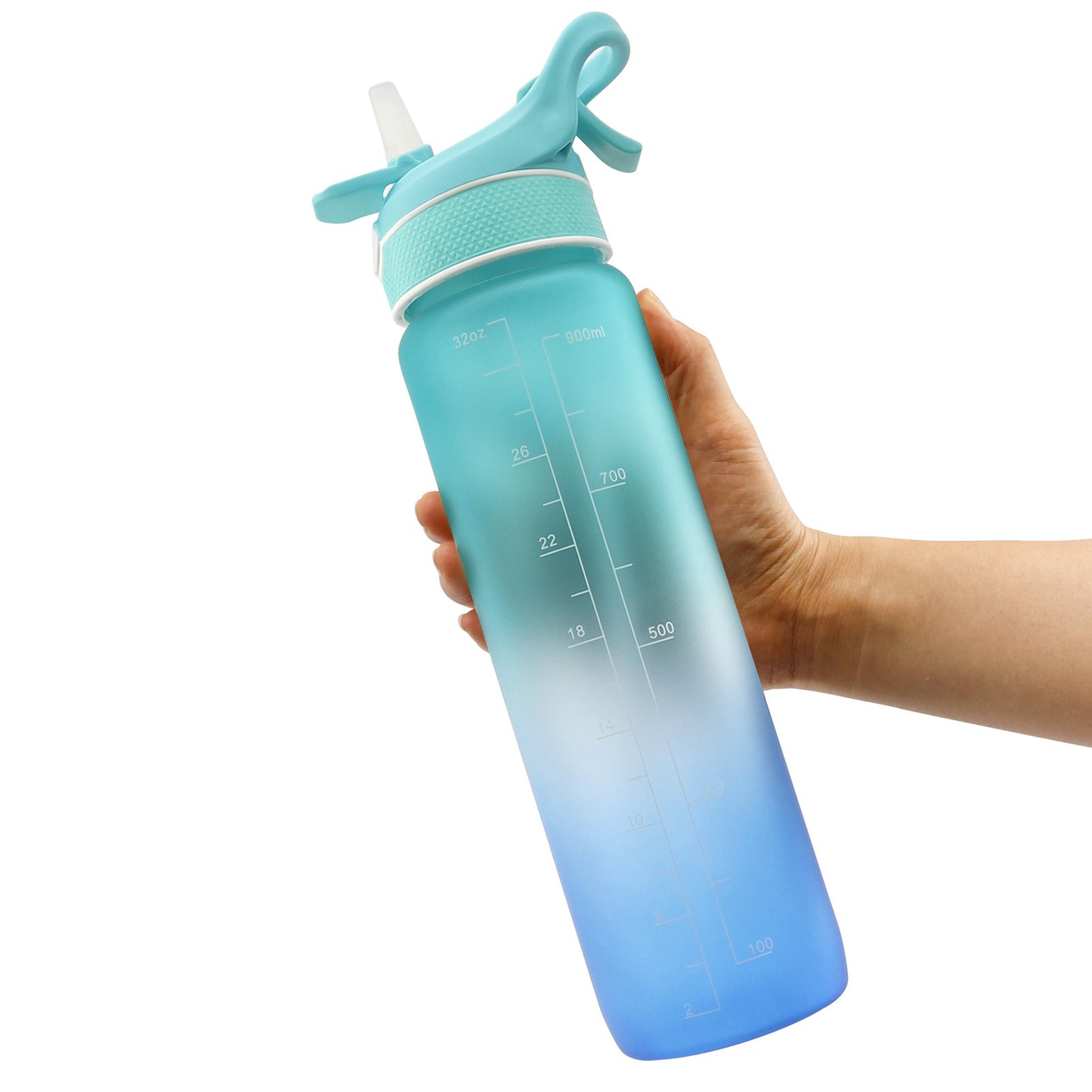 Water Bottle Scrub Bounce Cover Straw Space Cup Sports Water Bottle - BuzzMart
