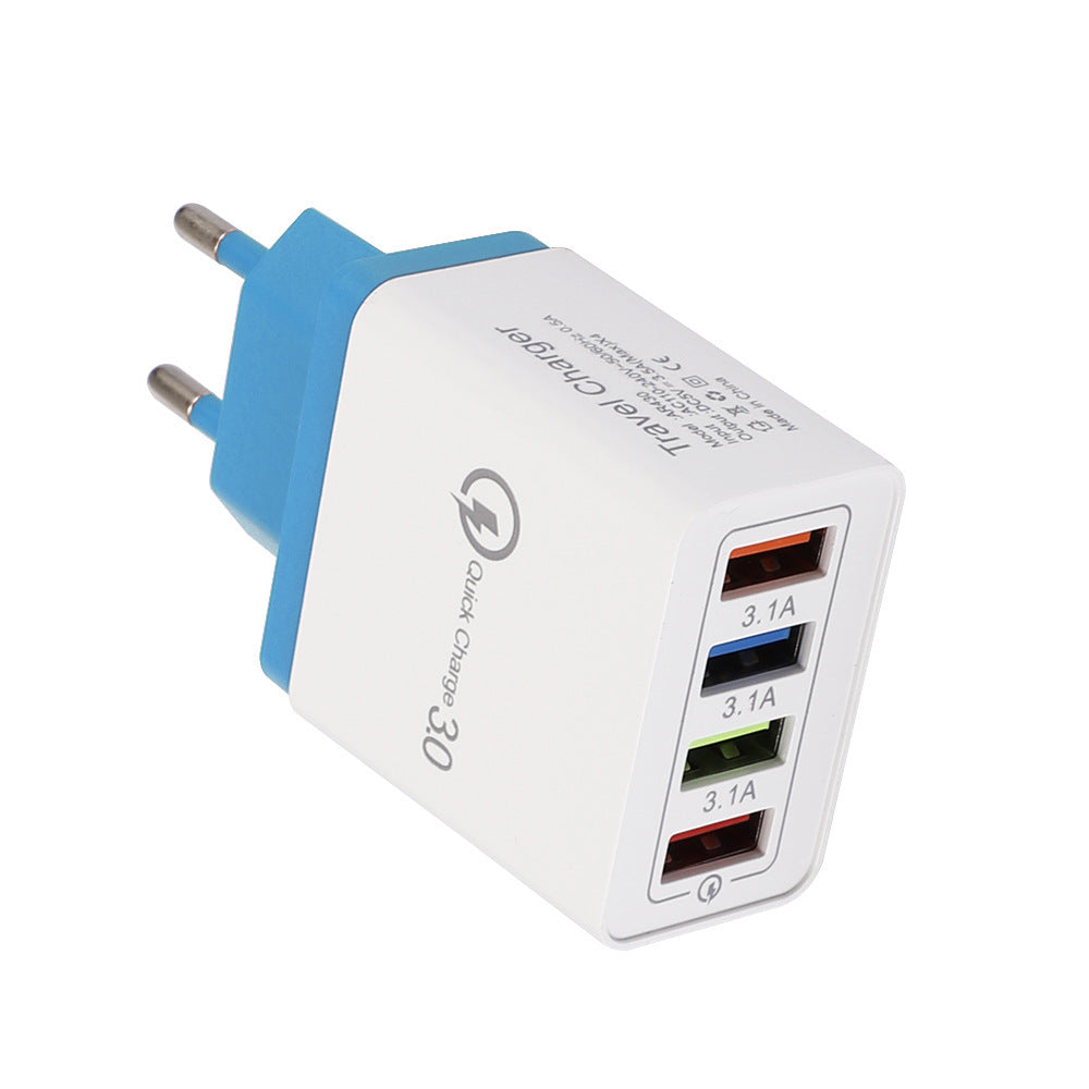 USB Charger Quick Charge 3.0 4 Phone Adapter For Tablet Portable Wall Mobile Charger Fast Charger - BuzzMart