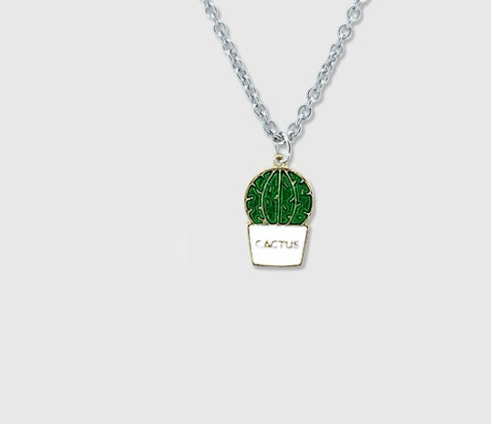 Cute Cactus Pendant Necklace β Hip Hop Menβs Jewelry - BuzzMart