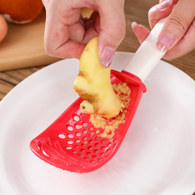 Multifunctional Slotted Spoon Grinding Cooking Spoon Mashed Auxiliary Food Ginger Garlic Spoon Press Potatoe Stir-frying Spatula Kitchen Gadget - BuzzMart