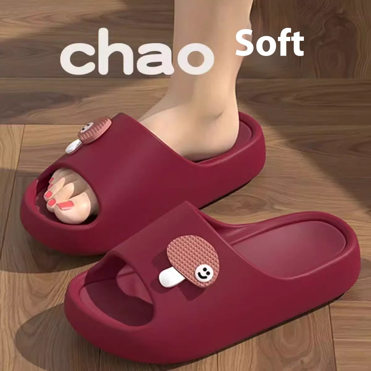 Cute Cartoon Dog Slippers Non-slip Floor Bathroom Slipper Summer Women's House Shoes - BuzzMart