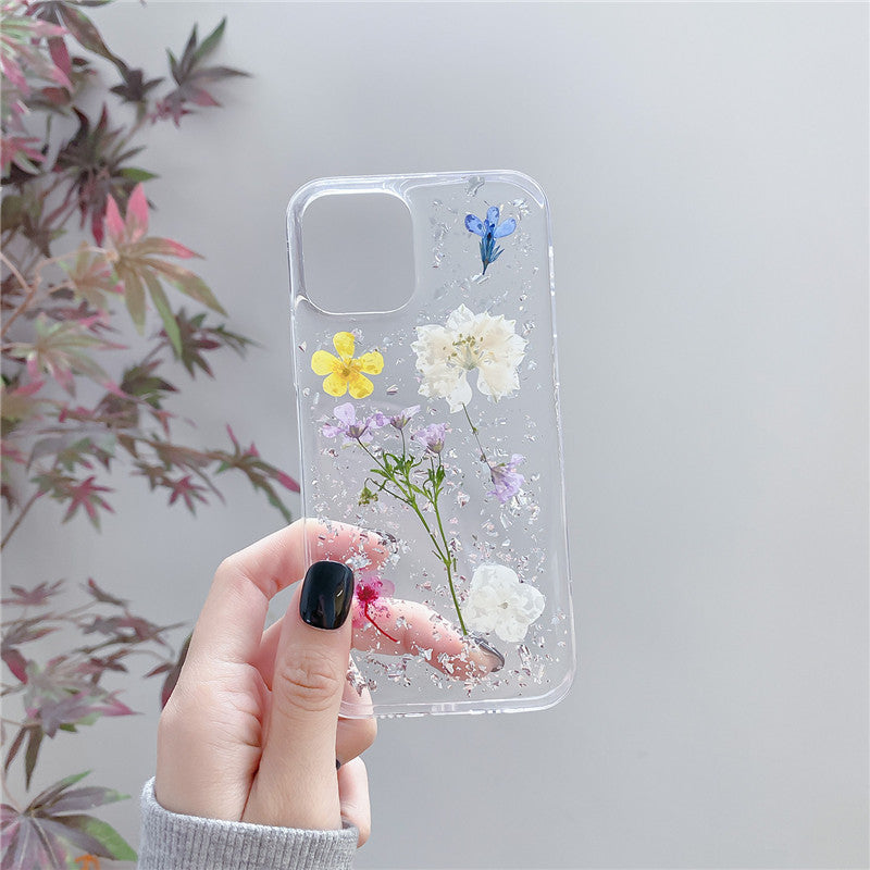 Silver Foil Dried Flowers For Mobile Phone Cases Epoxy Transparent - BuzzMart