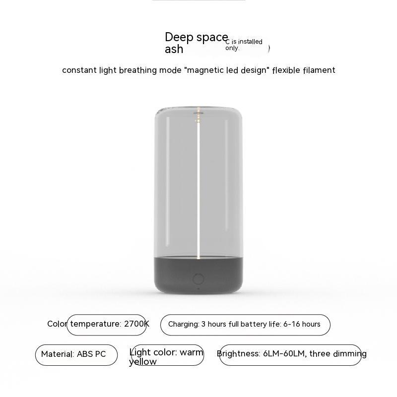 New LED Camping Light Type-c Rechargeable Portable Night Light With High Transparency And Anti Drop Creative Atmosphere Light - BuzzMart