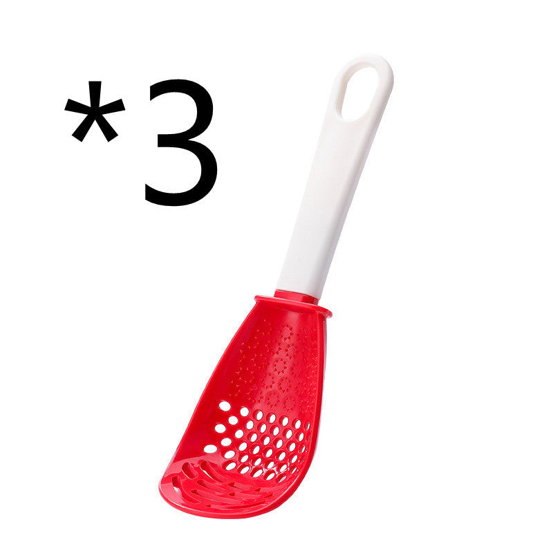 Multifunctional Slotted Spoon Grinding Cooking Spoon Mashed Auxiliary Food Ginger Garlic Spoon Press Potatoe Stir-frying Spatula Kitchen Gadget - BuzzMart