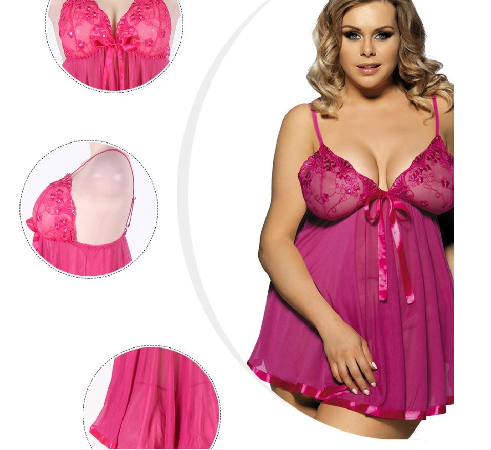 Women Sexy Lingerie Big Code 6XL Sleepwear Sleepdress - BuzzMart