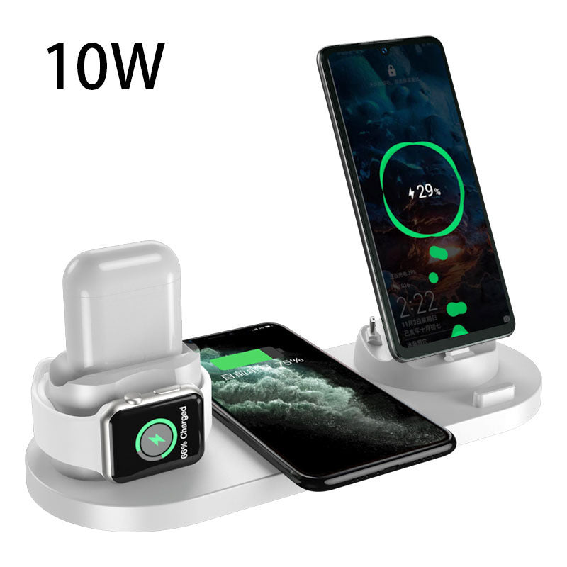 Wireless Charger For IPhone Fast Charger For Phone Fast Charging Pad For Phone Watch 6 In 1 Charging Dock Station - BuzzMart