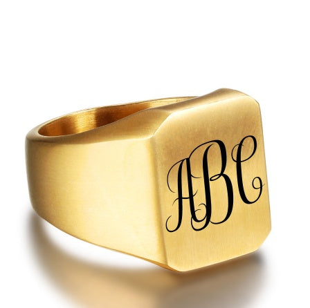 Custom Burn Texture Ring β Bold Stainless Steel Menβs Gift - BuzzMart