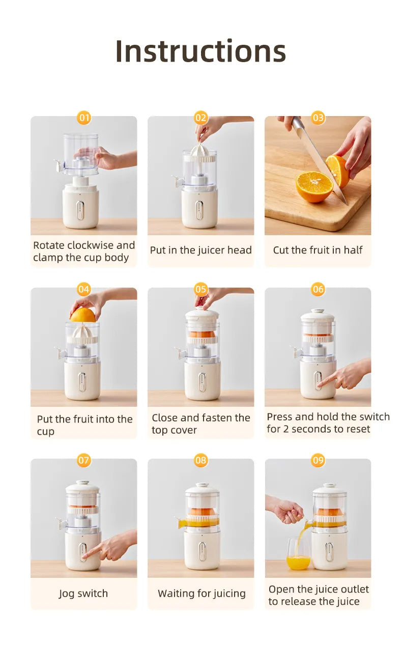Trendy Mini USB Juicer – Portable Citrus & Fruit Squeezer - BuzzMart
