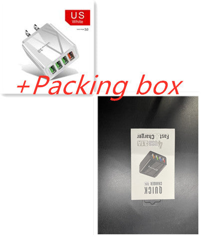 Illuminated 4USB Mobile Phone Charger 3A Charging Head - BuzzMart