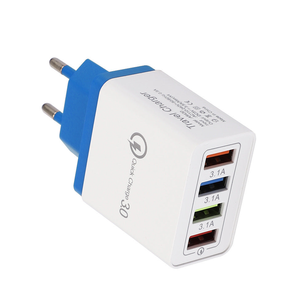USB Charger Quick Charge 3.0 4 Phone Adapter For Tablet Portable Wall Mobile Charger Fast Charger - BuzzMart