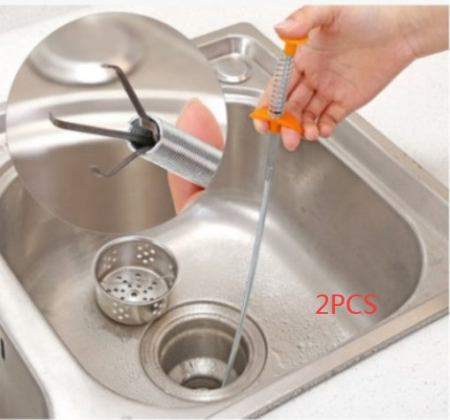 60CM Sewer Dredger Spring Pipe Dredging Tool Household Hair Cleaner Drain Clog Remover Cleaning Tools Household For Kitchen Sink Kitchen Gadgets - BuzzMart