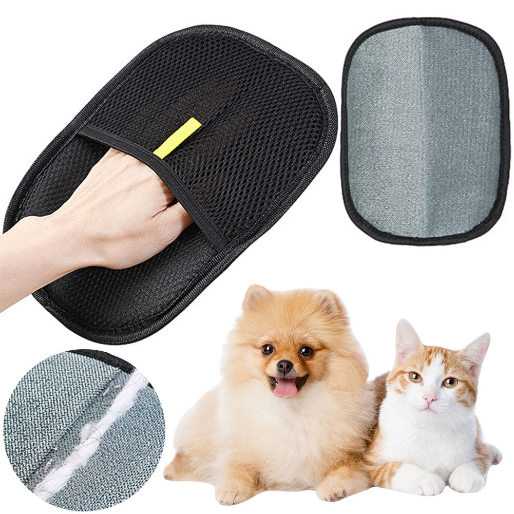 Pet Hair Remover Mitt Pet Hair Remover Gloves Deshedding Brush Glove For Dog Cat Rabbit With Long Short Curly Hair - BuzzMart